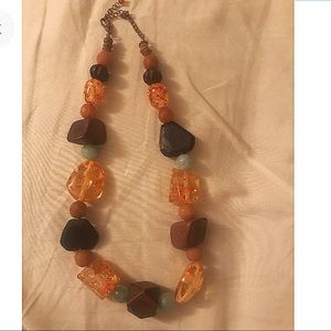 Amber and jade necklace, only worn once 🤗
